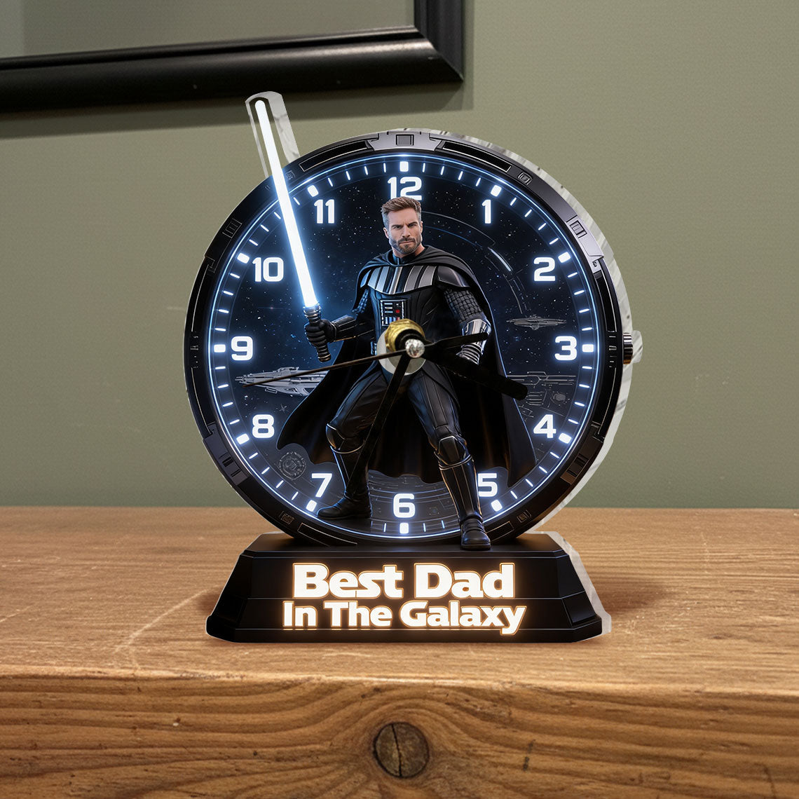 Custom Any Photo - Personalized The Force Desk Clock Plaque