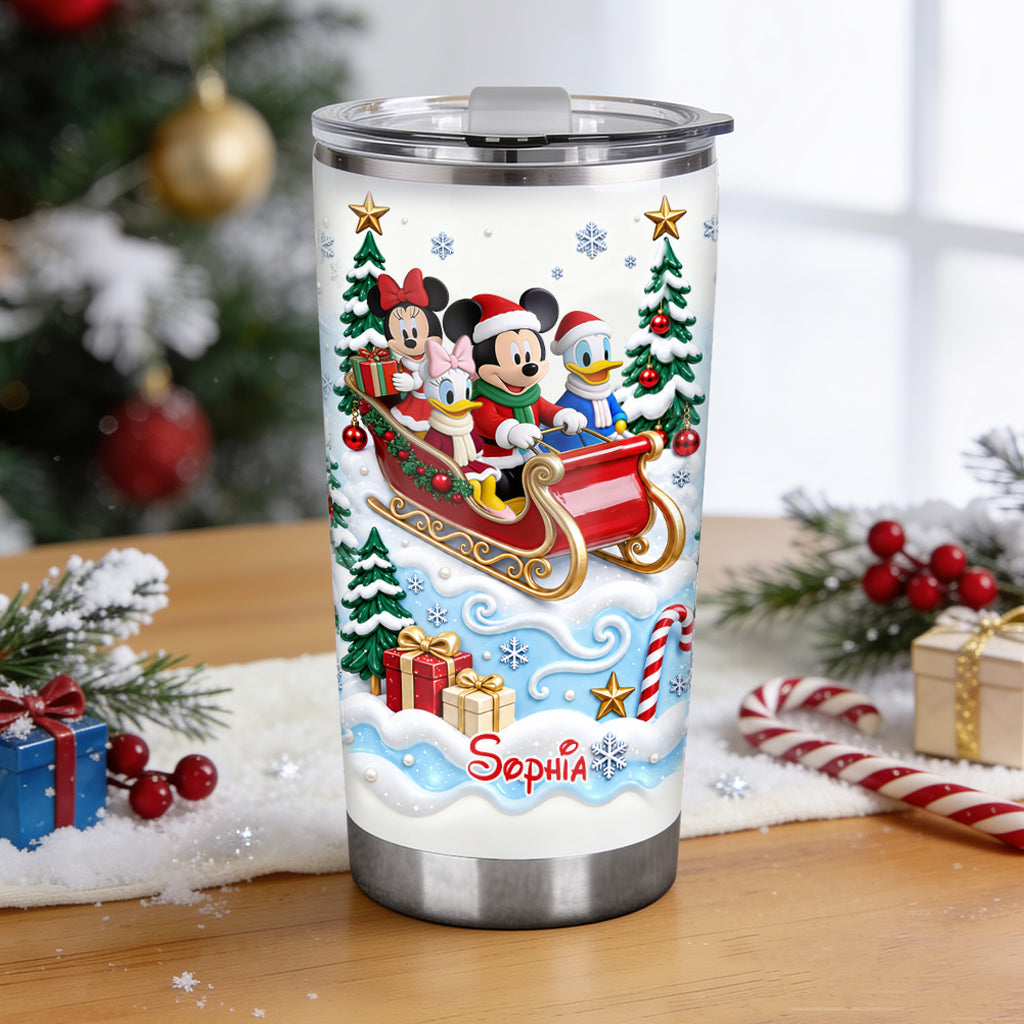Dashing Through The Snow - Personalized Mouse Tumbler