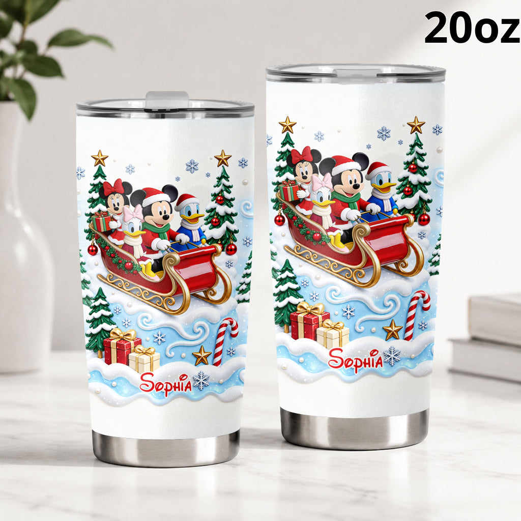 Dashing Through The Snow - Personalized Mouse Tumbler