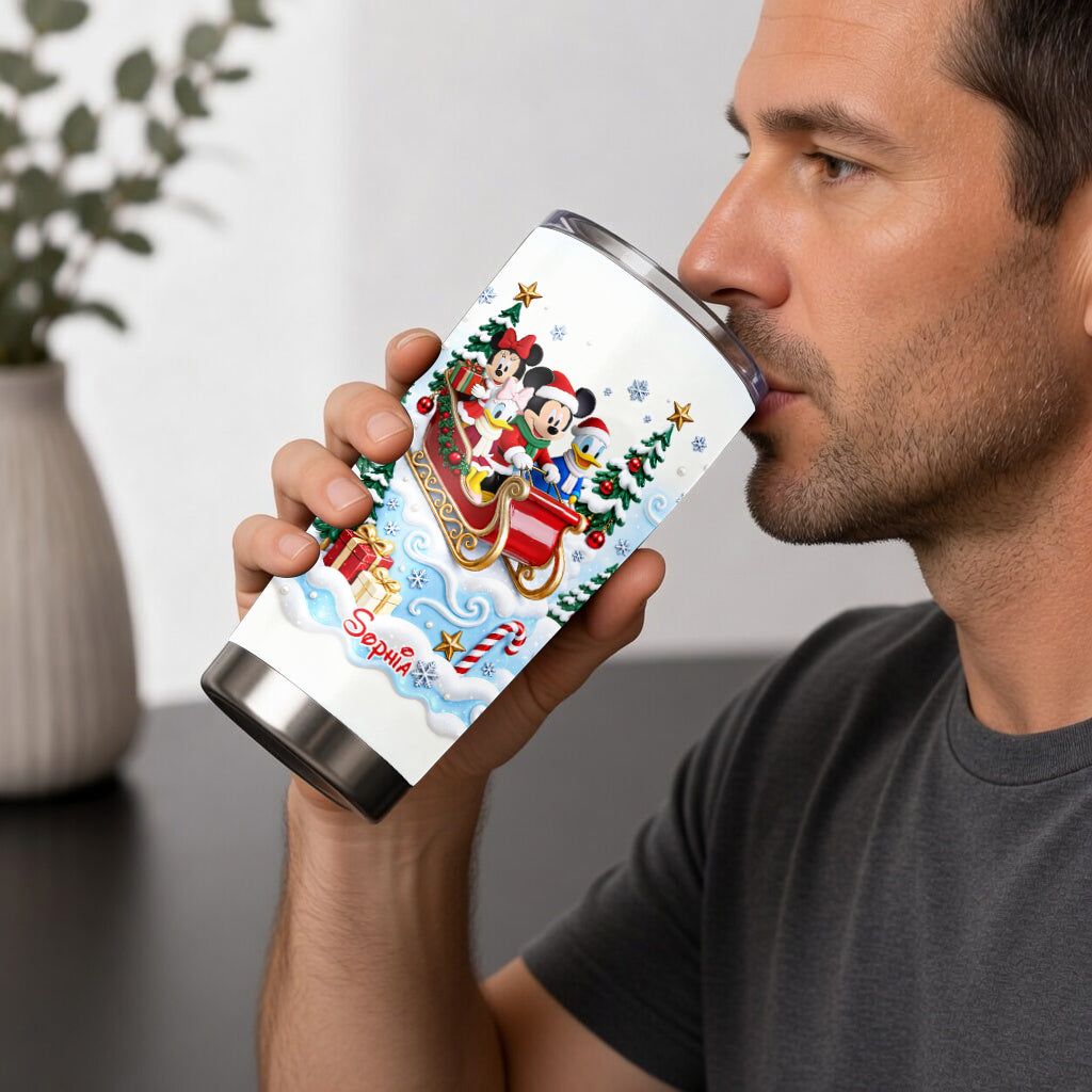 Dashing Through The Snow - Personalized Mouse Tumbler