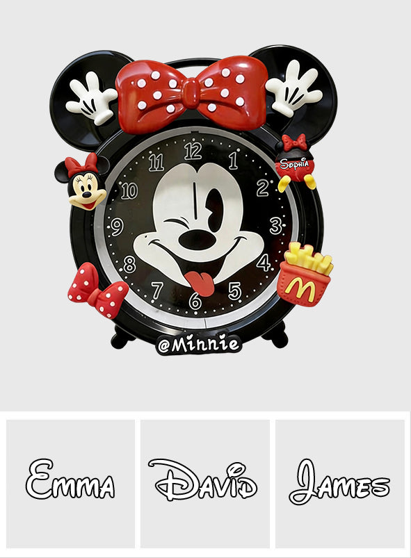 Big Ears Friend - Personalized Mouse Desk Clock Plaque