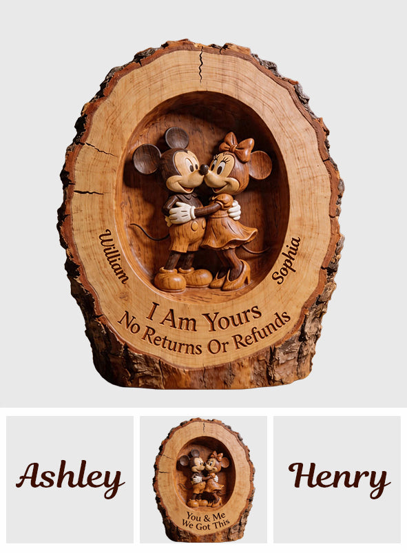 I Love You - Personalized Mouse Custom Shaped Wood Plaque