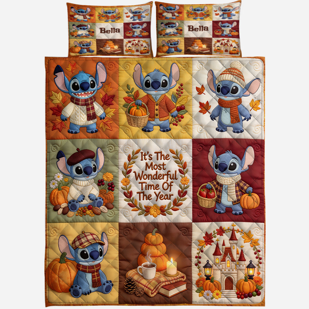 It's The Most Beautiful Time Of The Year - Personalized Ohana Quilt Set