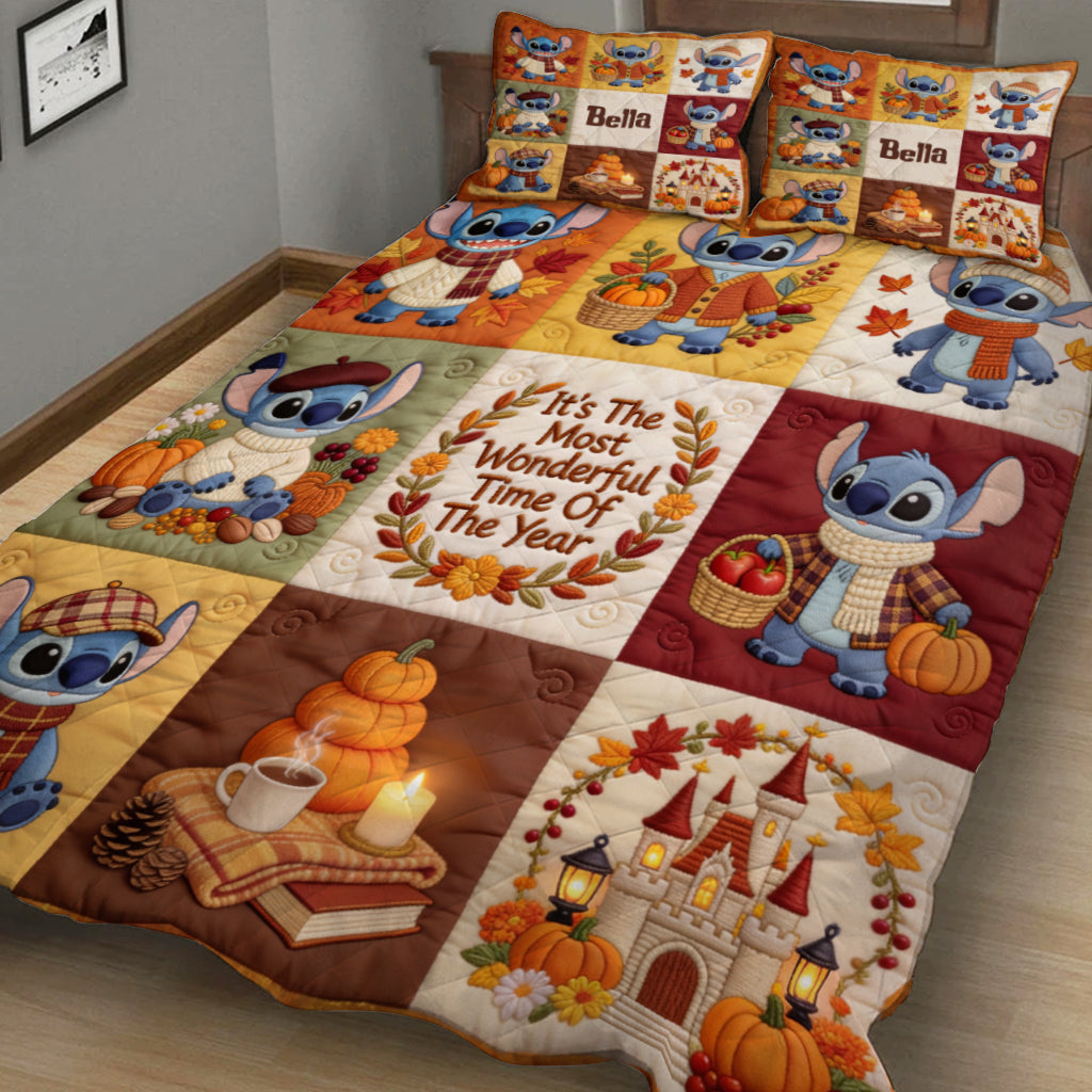 It's The Most Beautiful Time Of The Year - Personalized Ohana Quilt Set