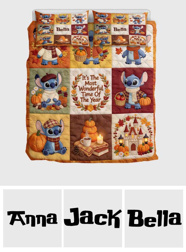 It's The Most Beautiful Time Of The Year - Personalized Ohana Quilt Set