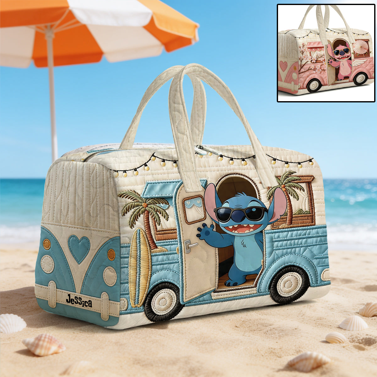 Ohana Means Family - Personalized Ohana Quilted Duffle Bag