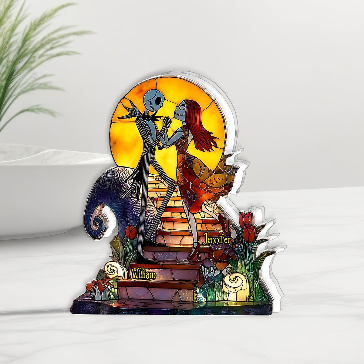 Nightmare Couple Halloween - Personalized Nightmare Acrylic LED Night Light