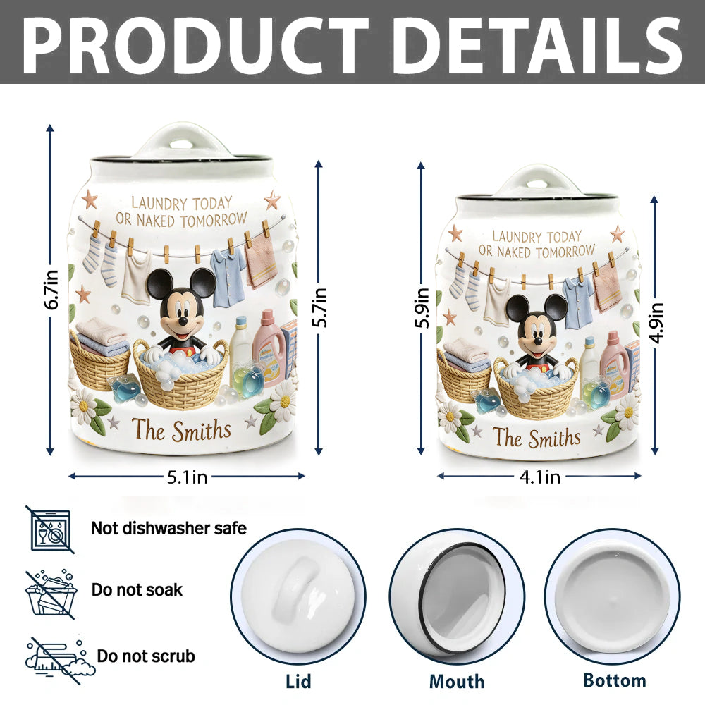 Laundry Today - Personalized Mouse Laundry Pods Jar
