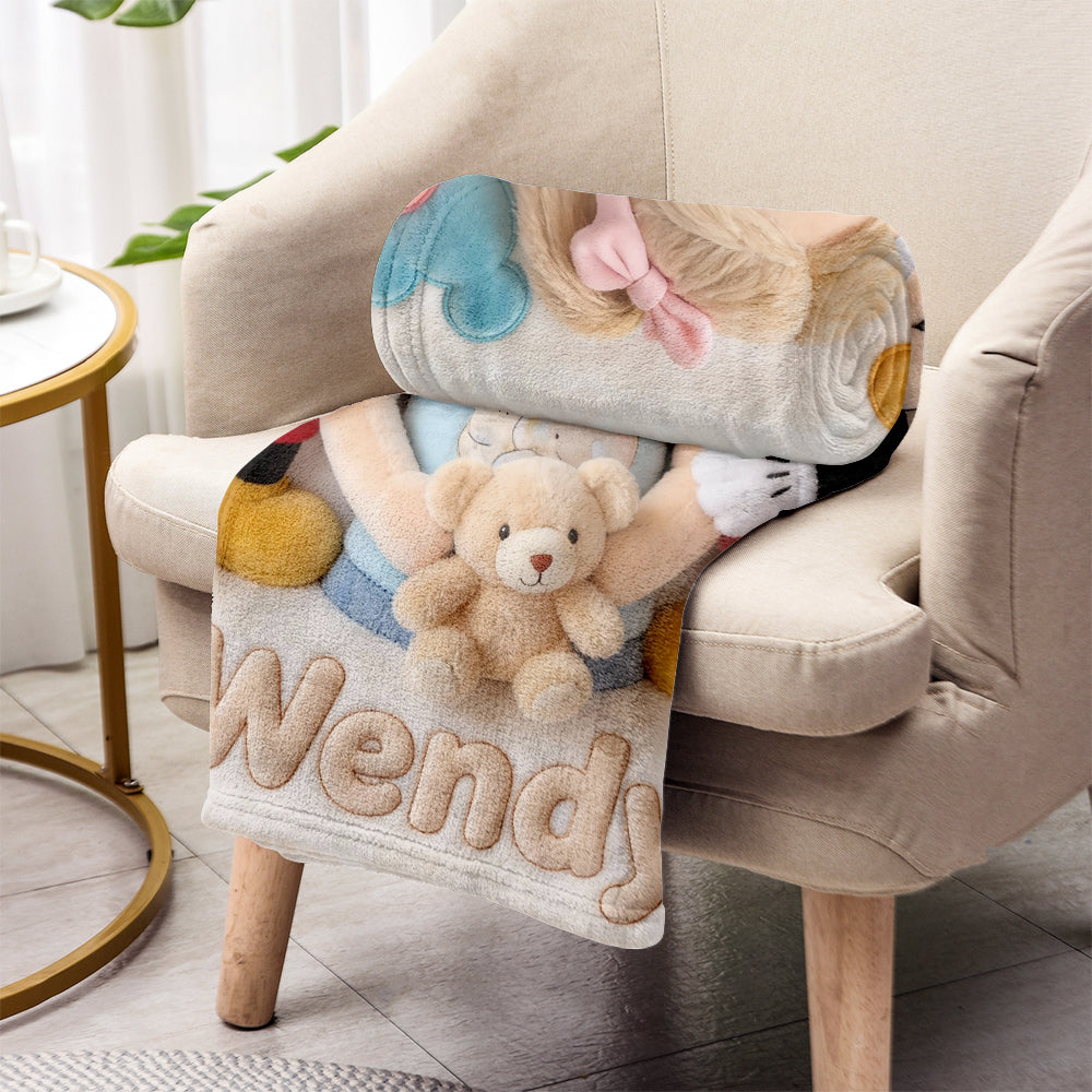 Custom Any Photo Magical Friends - Personalized Mouse Blanket