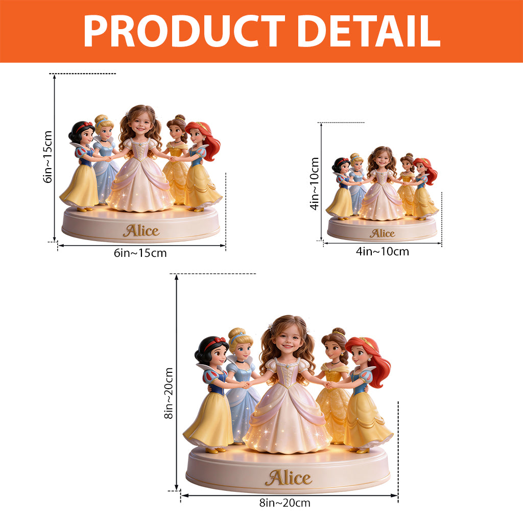 Custom Any Photo Magical Princess Friends - Personalized Princesses Custom Shaped Acrylic Plaque
