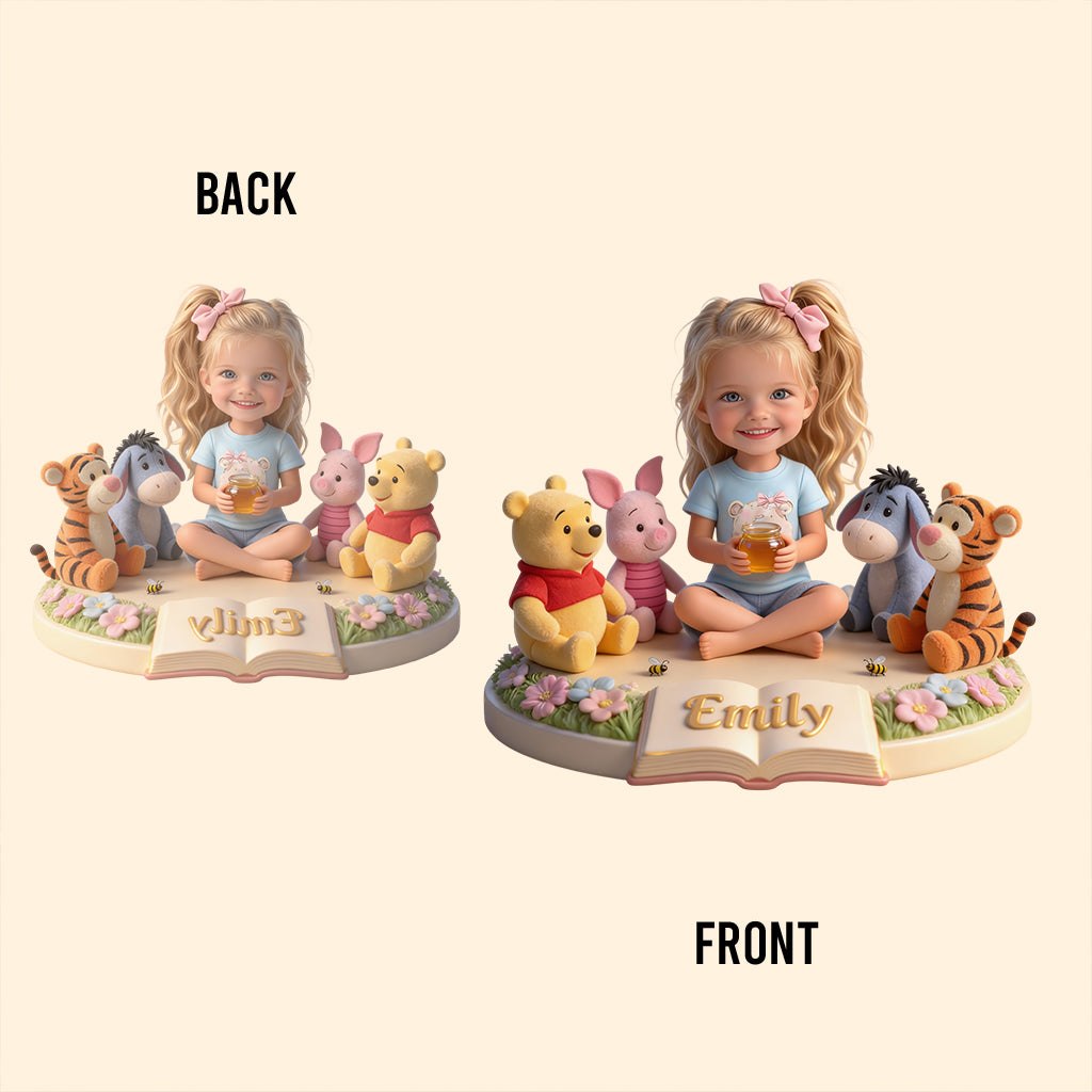Custom Any Photo Friends - Personalized Yellow Bear Custom Shaped Acrylic Plaque