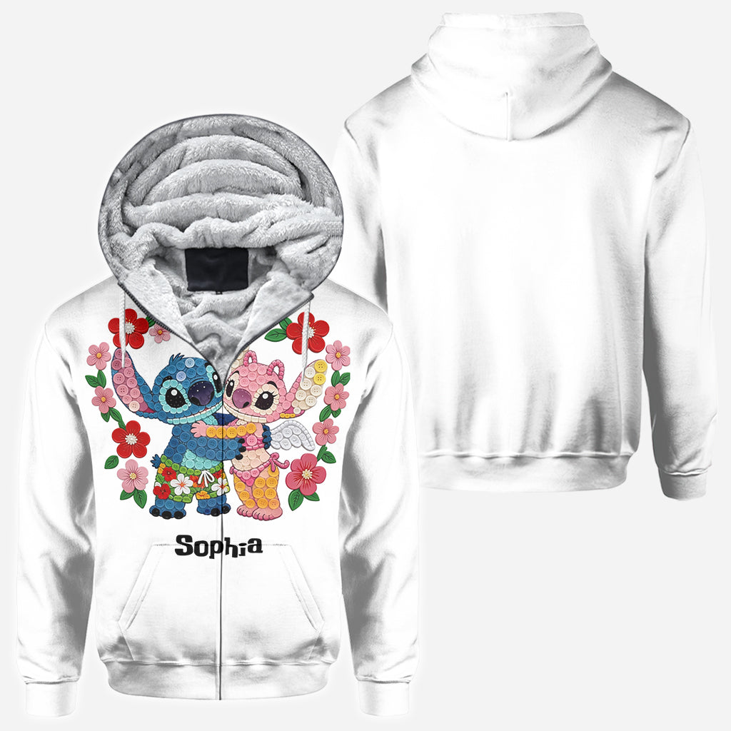 Cute Cartoon Monster, Aloha Hawaii Vibes - Personalized Ohana All Over Shirt