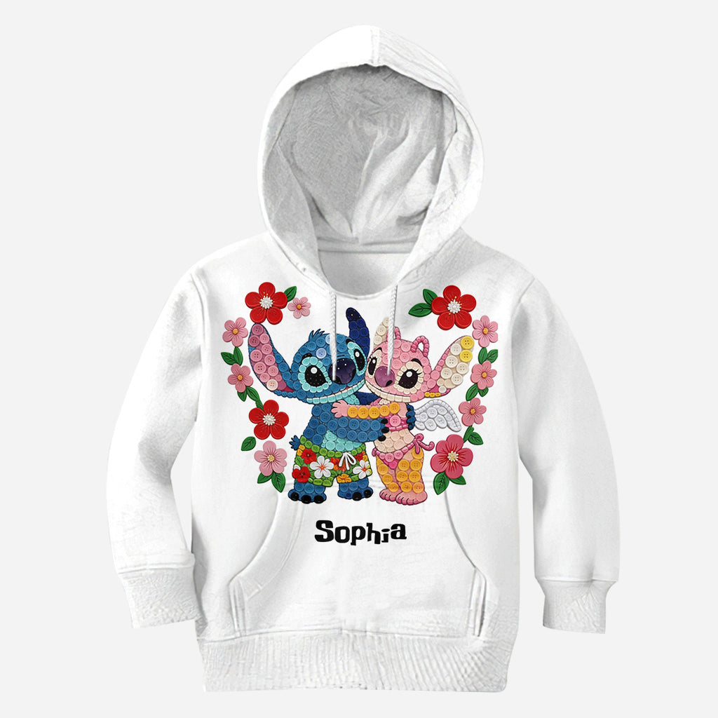 Cute Cartoon Monster, Aloha Hawaii Vibes - Personalized Ohana All Over Shirt