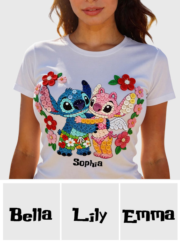 Cute Cartoon Monster, Aloha Hawaii Vibes - Personalized Ohana All Over Shirt