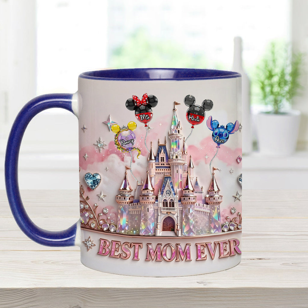 Best Mom Ever - Personalized Mouse Accent Mug