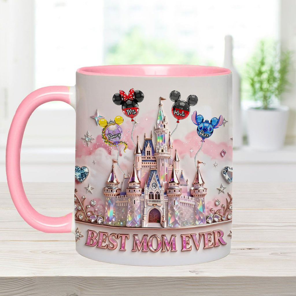 Best Mom Ever - Personalized Mouse Accent Mug