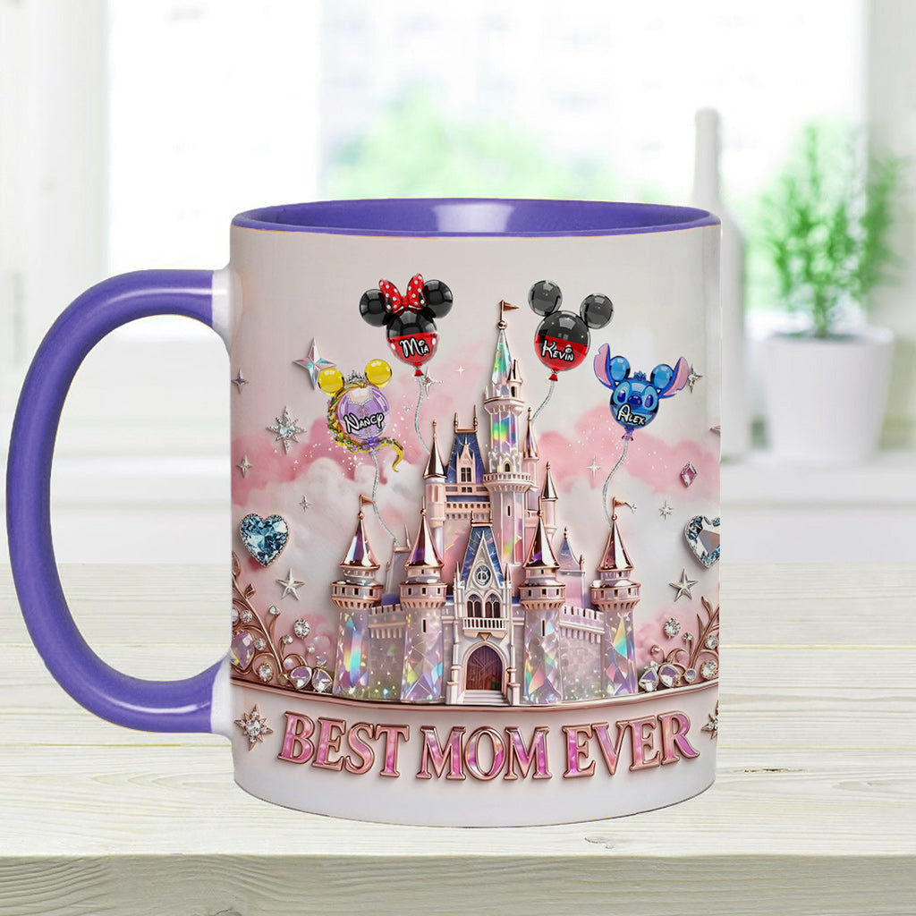 Best Mom Ever - Personalized Mouse Accent Mug
