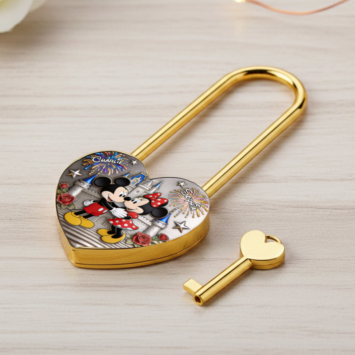 My Greatest Adventure - Personalized Mouse Heart Padlock