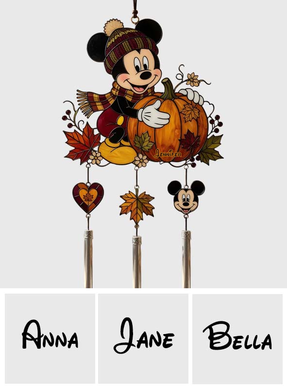 Magical Season - Personalized Mouse Wind Chime With Charm