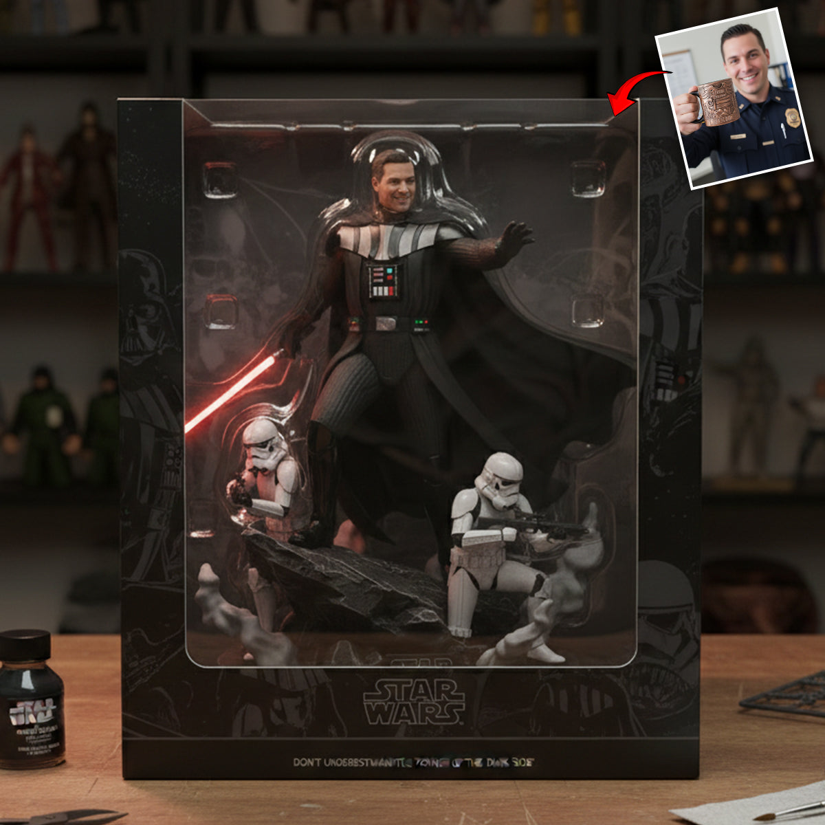 The Power Of The Dark Side - Personalized The Force Custom Shaped Acrylic Plaque