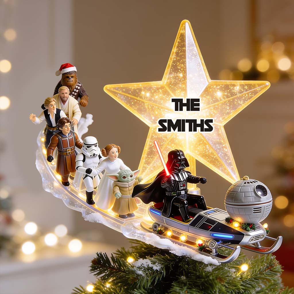 Space Adventure - Personalized The Force LED Light Tree Topper