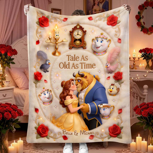 Tale As Old As Time - Personalized Beauty And The Beast Blanket