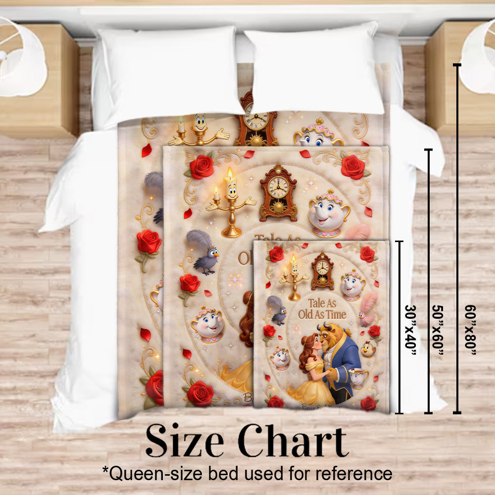 Tale As Old As Time - Personalized Beauty And The Beast Blanket