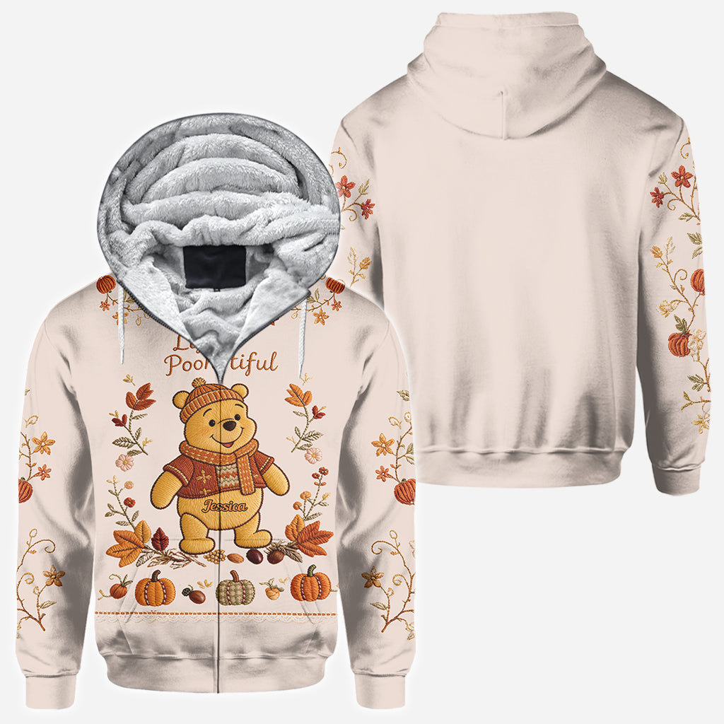 Honey Bear Autumn Vibes - Personalized Yellow Bear All Over Shirt