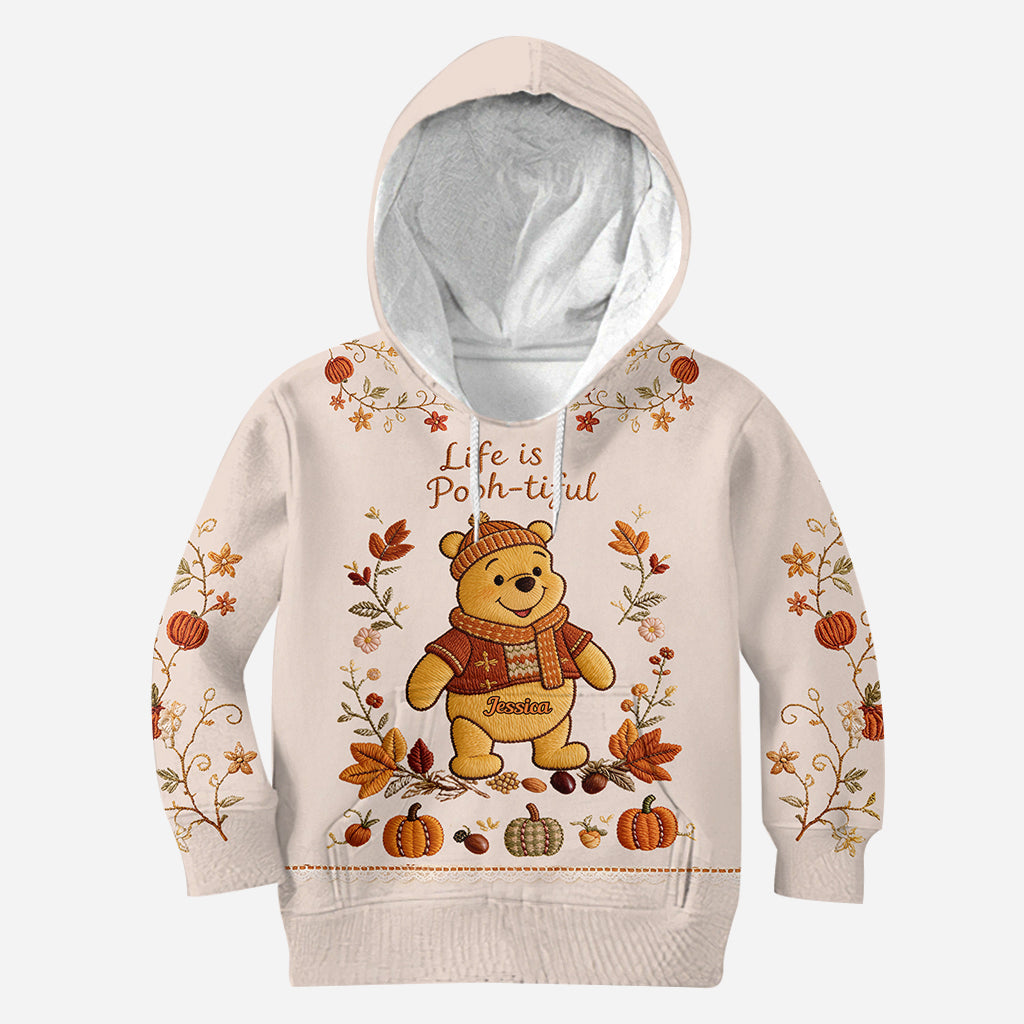 Honey Bear Autumn Vibes - Personalized Yellow Bear All Over Shirt