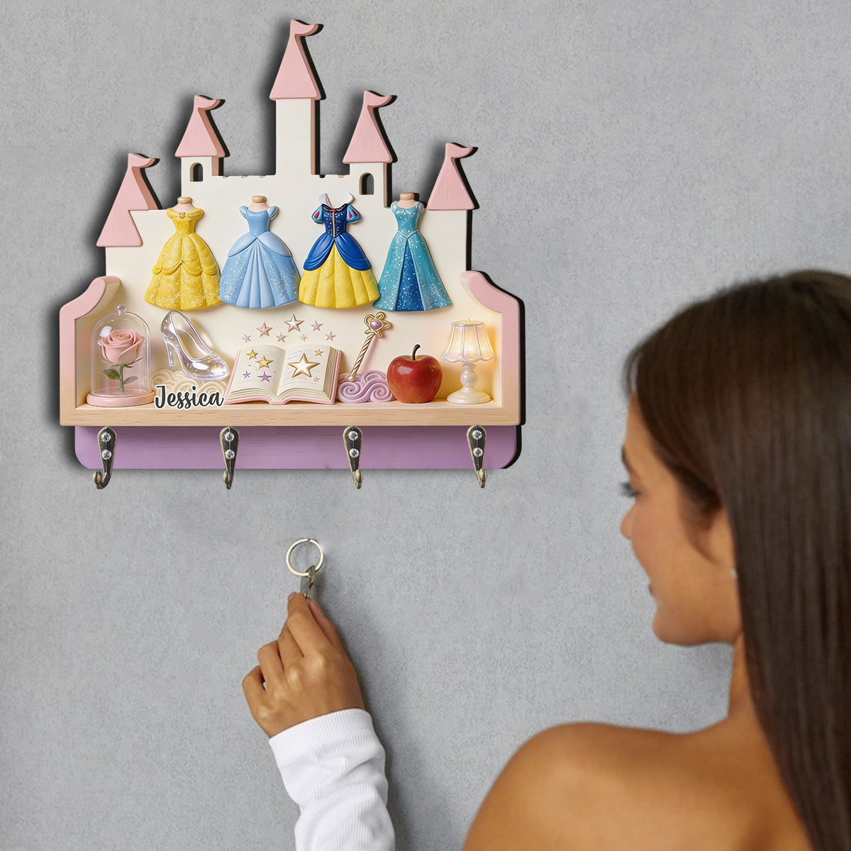 Princess - Personalized Princess Custom Shaped Hanging Rack
