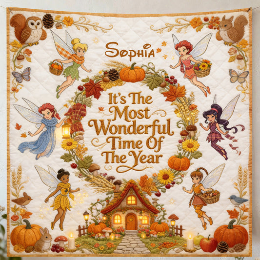 It's The Most Beautiful Time Of The Year - Personalized Flying Fairy Blanket