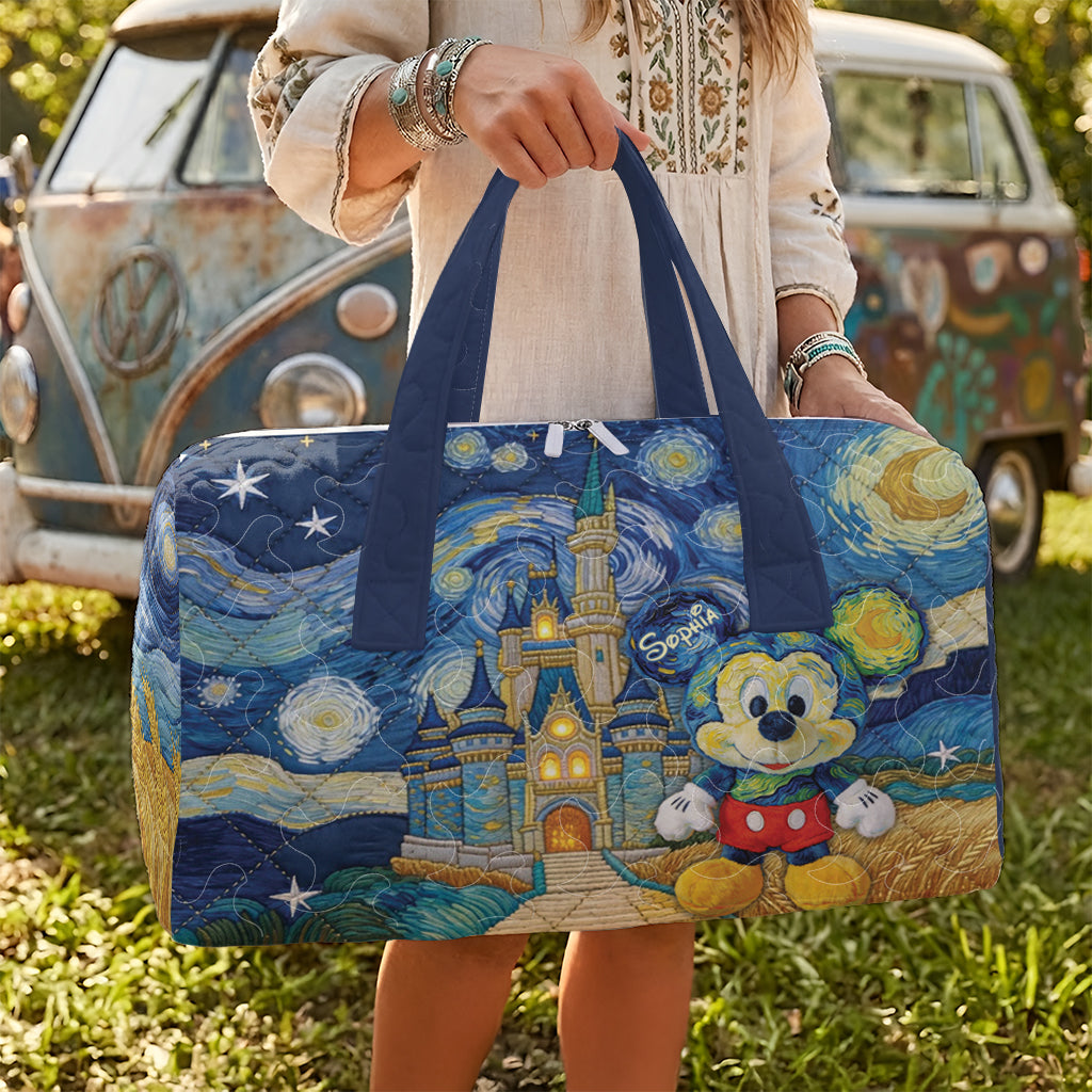 Magic Trip - Personalized Mouse Quilt Duffle Bag & Plush Charm