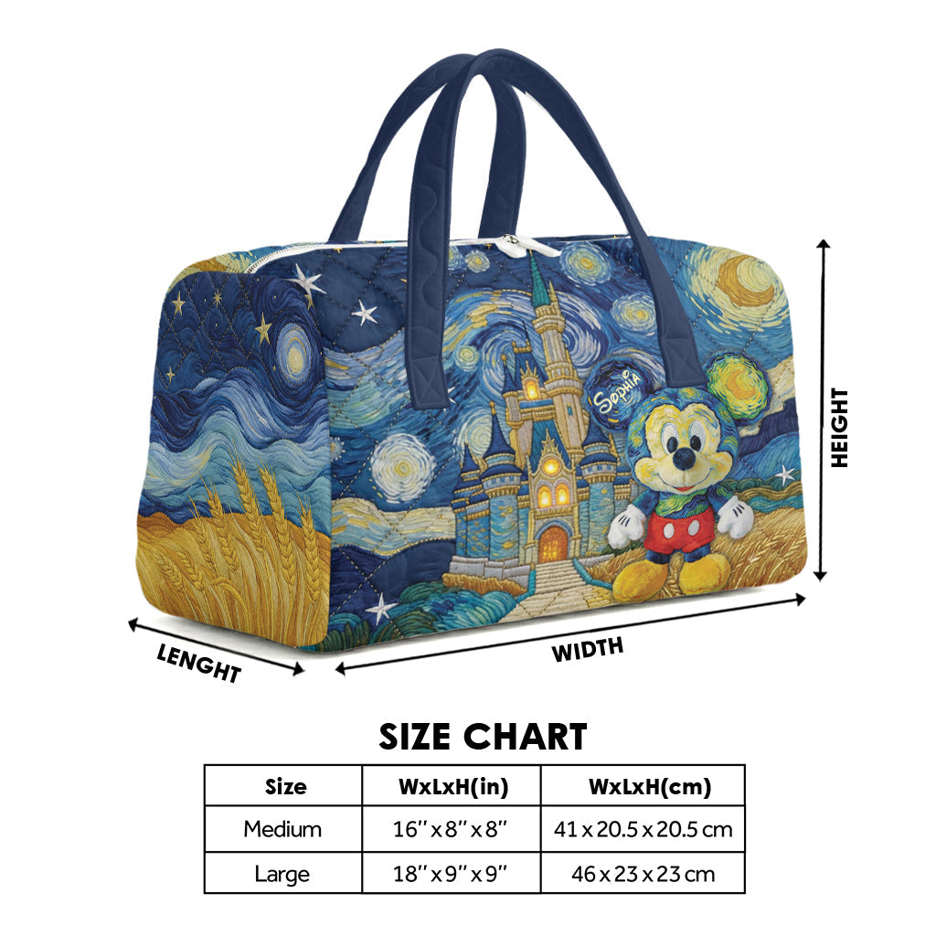 Magic Trip - Personalized Mouse Quilt Duffle Bag & Plush Charm