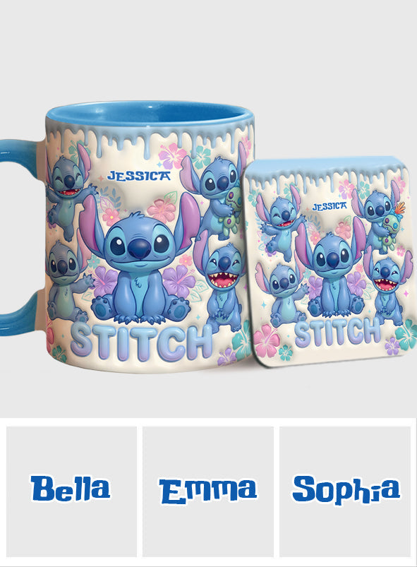 Blue Ailen - Personalized Ohana Accent Mug & Coaster