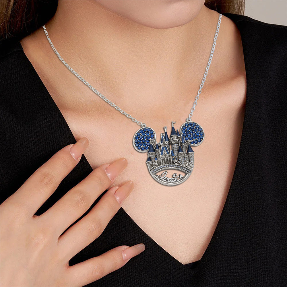 Magic Castle - Personalized Mouse Custom Shaped Pendant Necklace