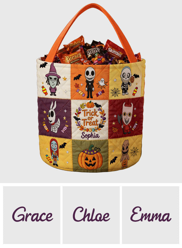 Halloween Bag - Personalized Nightmare Canvas Bucket Bag