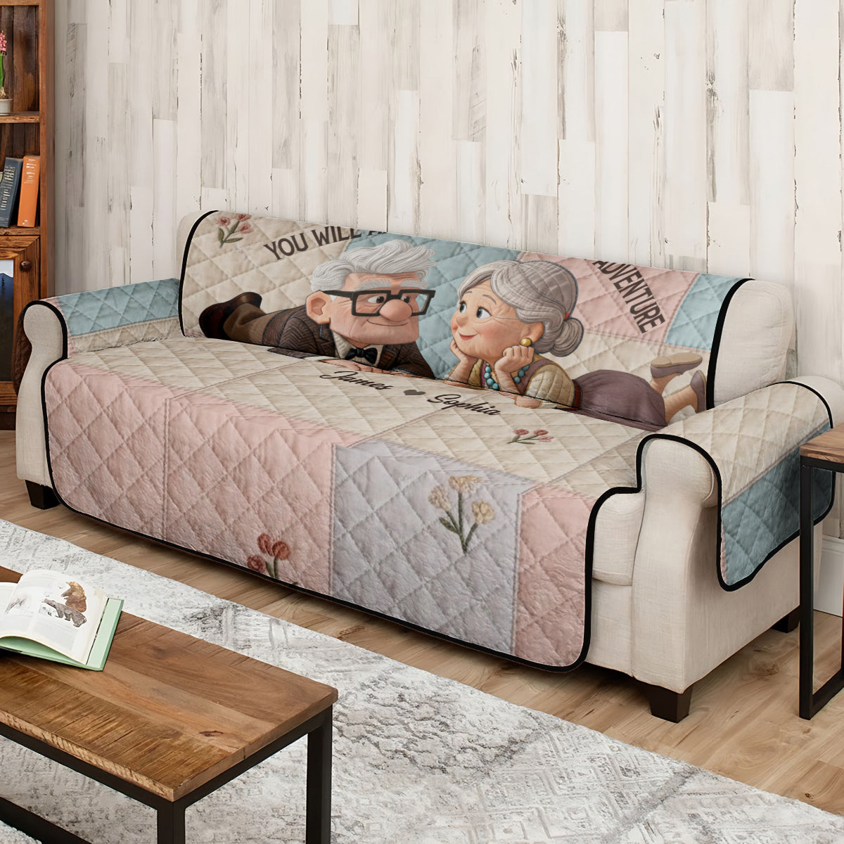 You Are My Greatest Adventure - Personalized Couple Quilted Sofa/Couch Cover