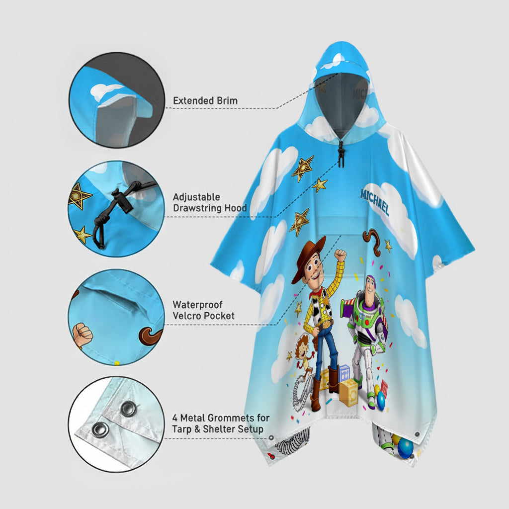 Friends - Personalized Movie For Kids Rain Poncho Coat