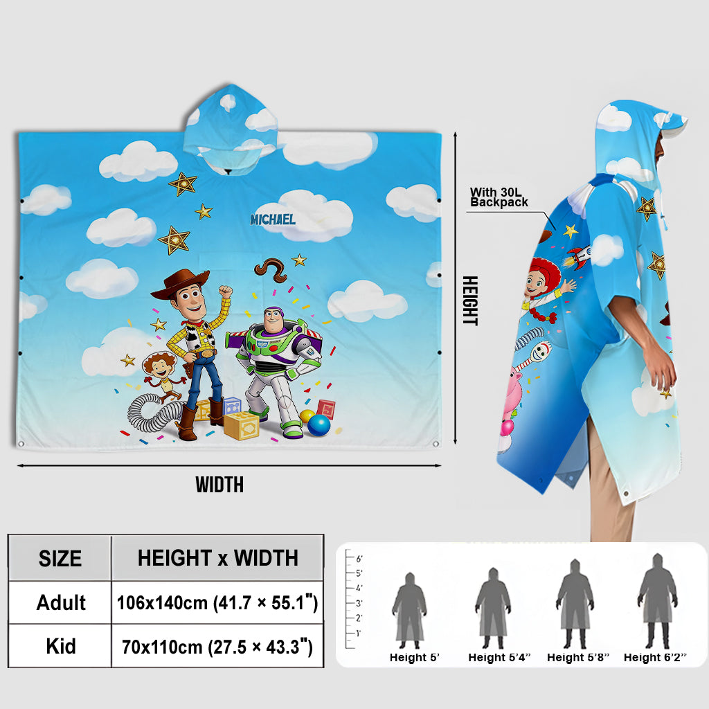 Friends - Personalized Movie For Kids Rain Poncho Coat