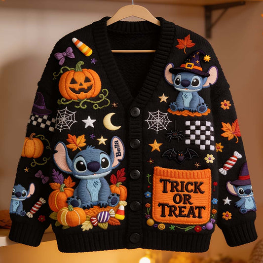 Trick Or Treat - Personalized Ohana Cardigan Sweater