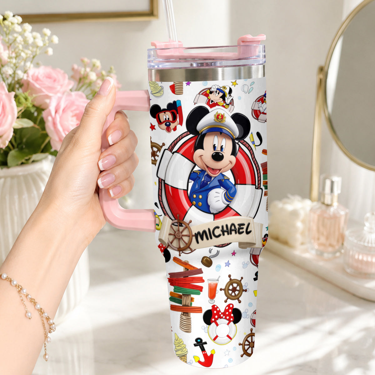Cruising Friends - Personalized Dream Cruise Tumbler With Handle