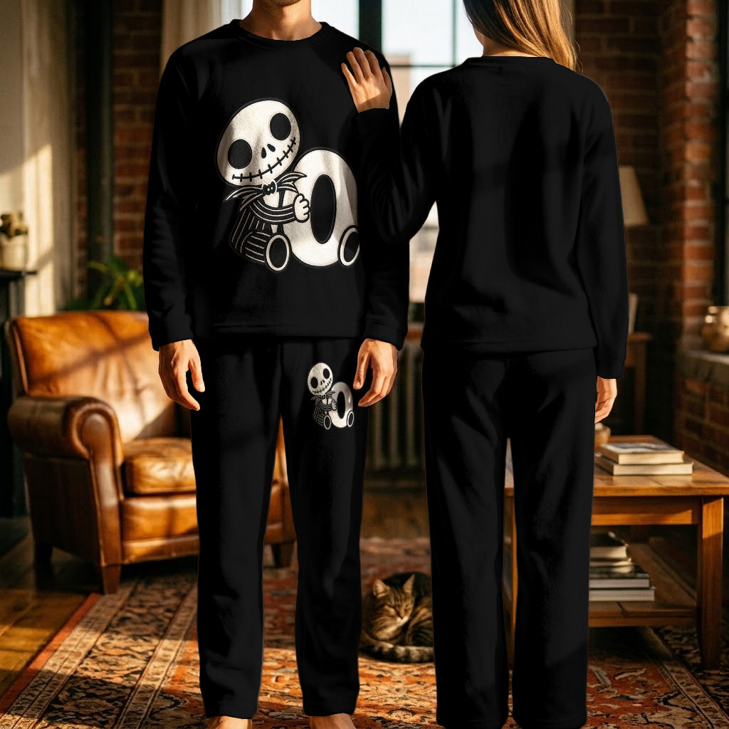 Skeleton Letter - Personalized Nightmare Fleece Lounge Set