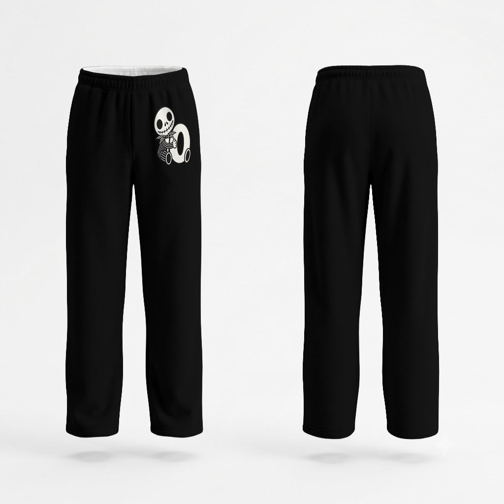 Skeleton Letter - Personalized Nightmare Fleece Lounge Set