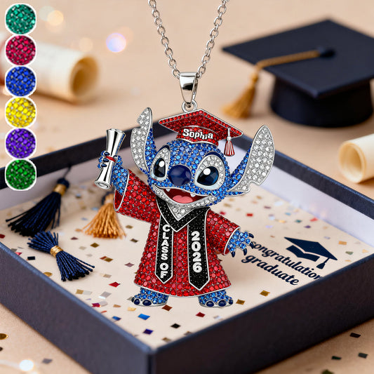 Graduation 2026 - Personalized Graduation Shaped Metal Pendant Necklace