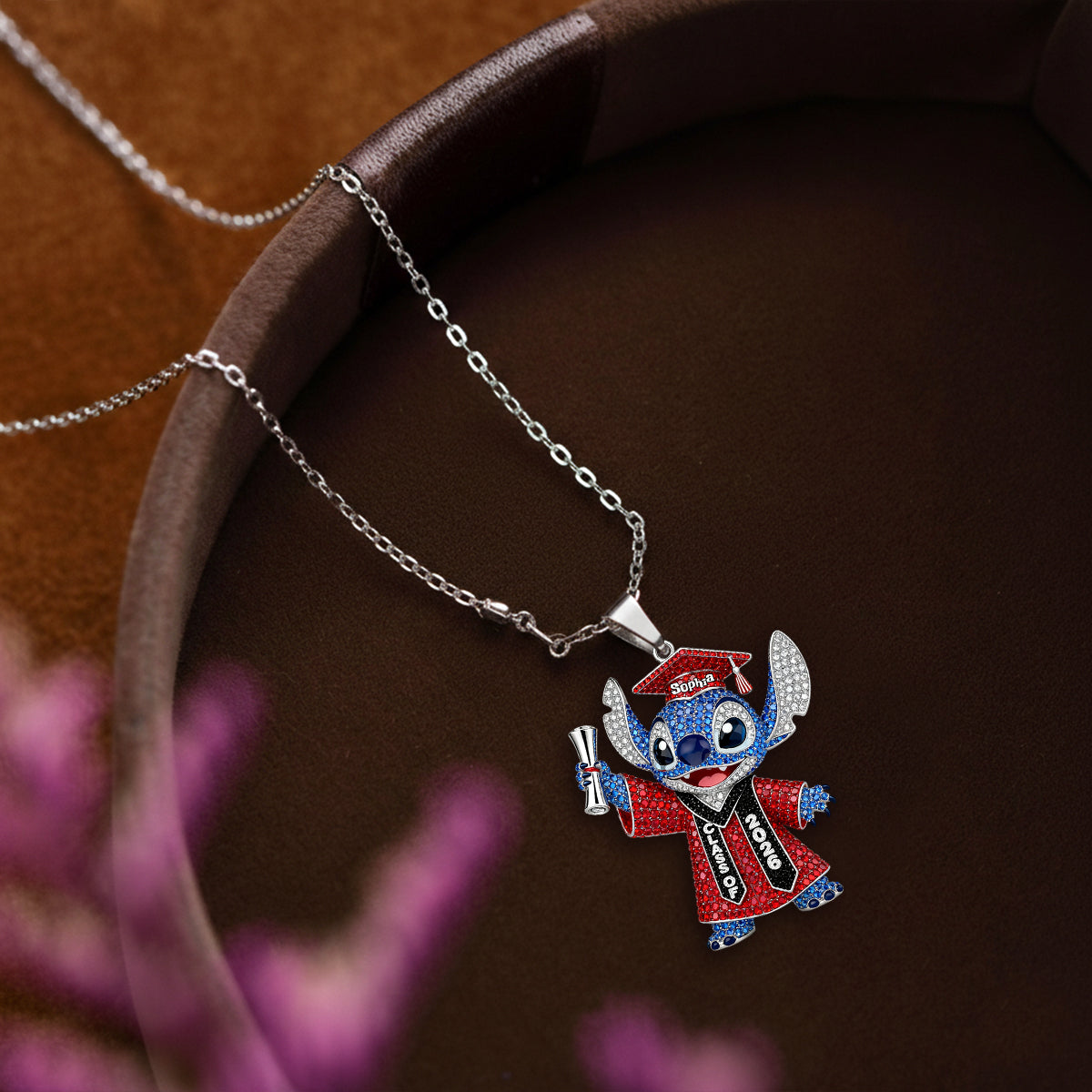 Graduation 2026 - Personalized Graduation Shaped Metal Pendant Necklace