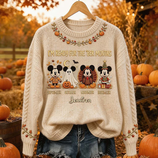 I'm Ready For The 'Ber Months - Personalized Mouse Ugly Sweater
