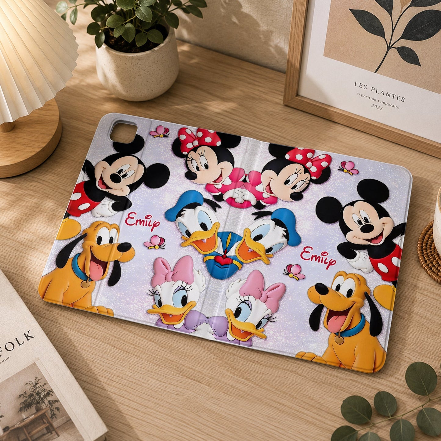 Cartoon Mouse Fans Gift - Personalized Mouse Tablet Cover With Pen Slot