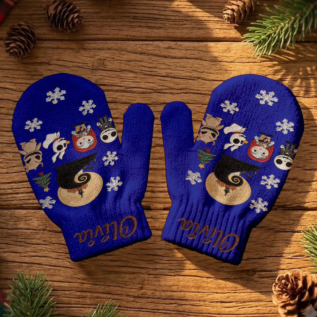 Merry Christmas - Personalized Nightmare Knitted Mittens