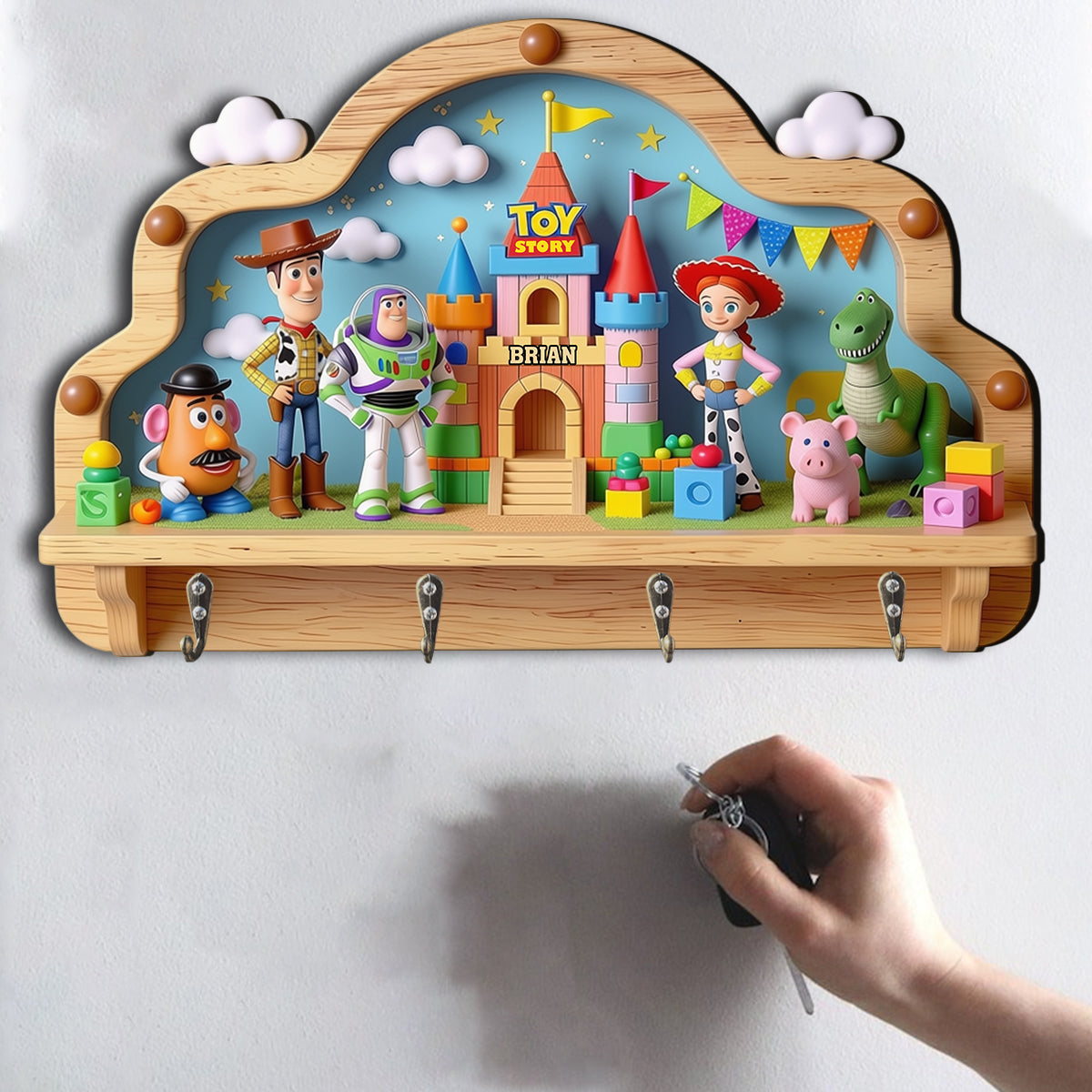 Friends - Personalized Movie For Kids Custom Shaped Hanging Rack