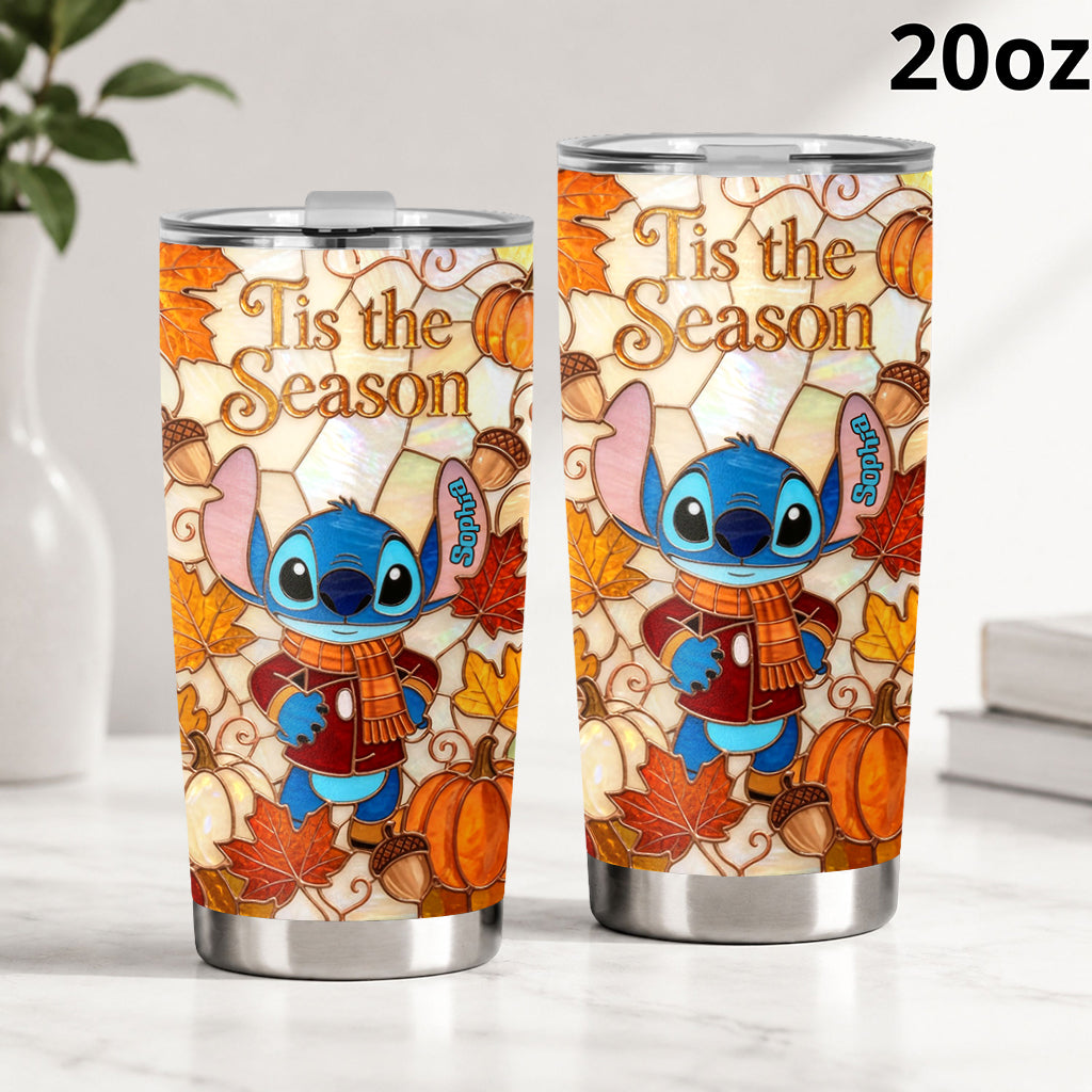 Autumn Blue Cartoon Character - Personalized Ohana Tumbler